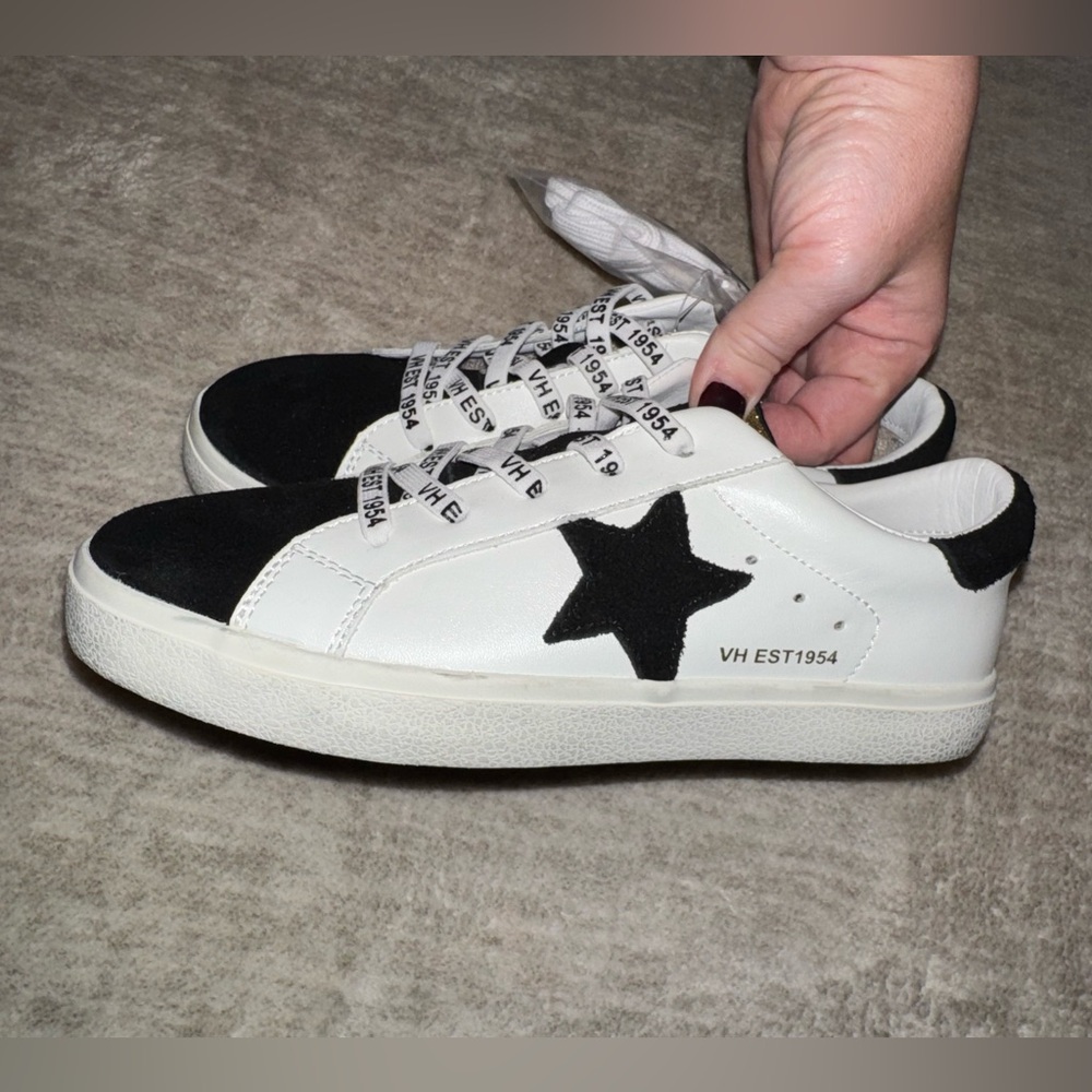 Vintage Havana Black and White Kids Sneakers